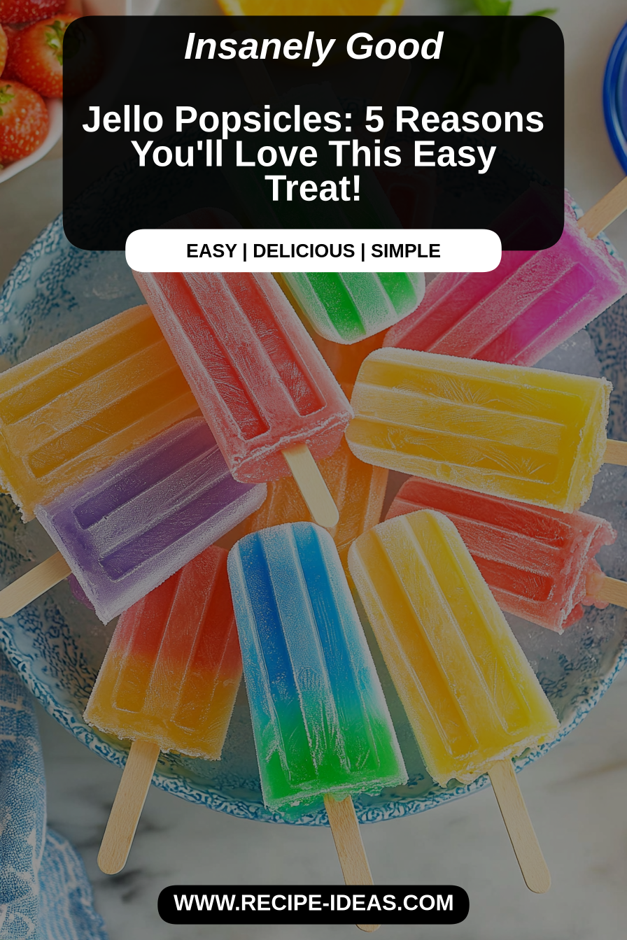 Jello popsicles final dish beautifully presented and ready to serve