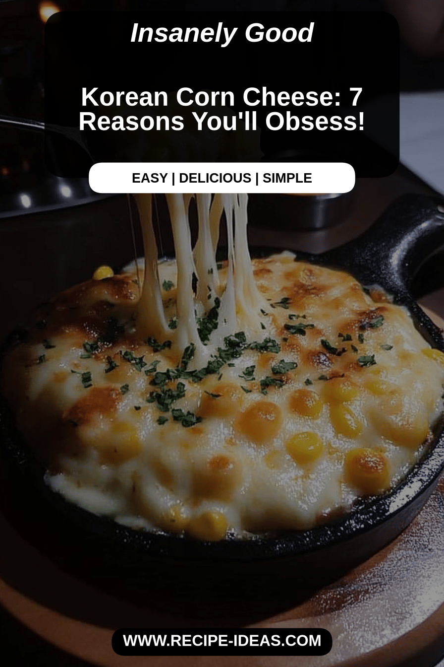 Korean corn cheese final dish beautifully presented and ready to serve