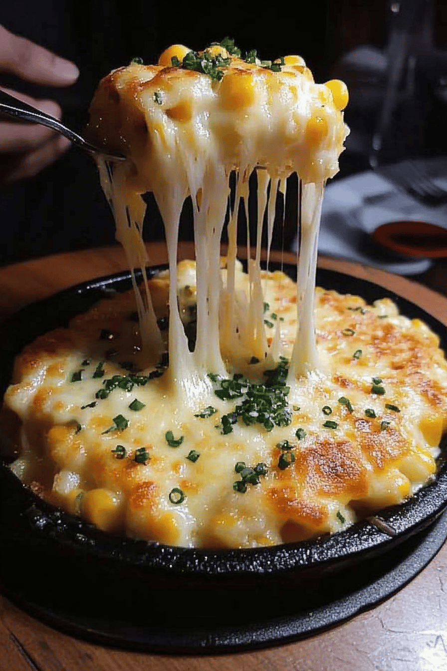 Korean corn cheese slice on plate showing perfect texture and swirl pattern