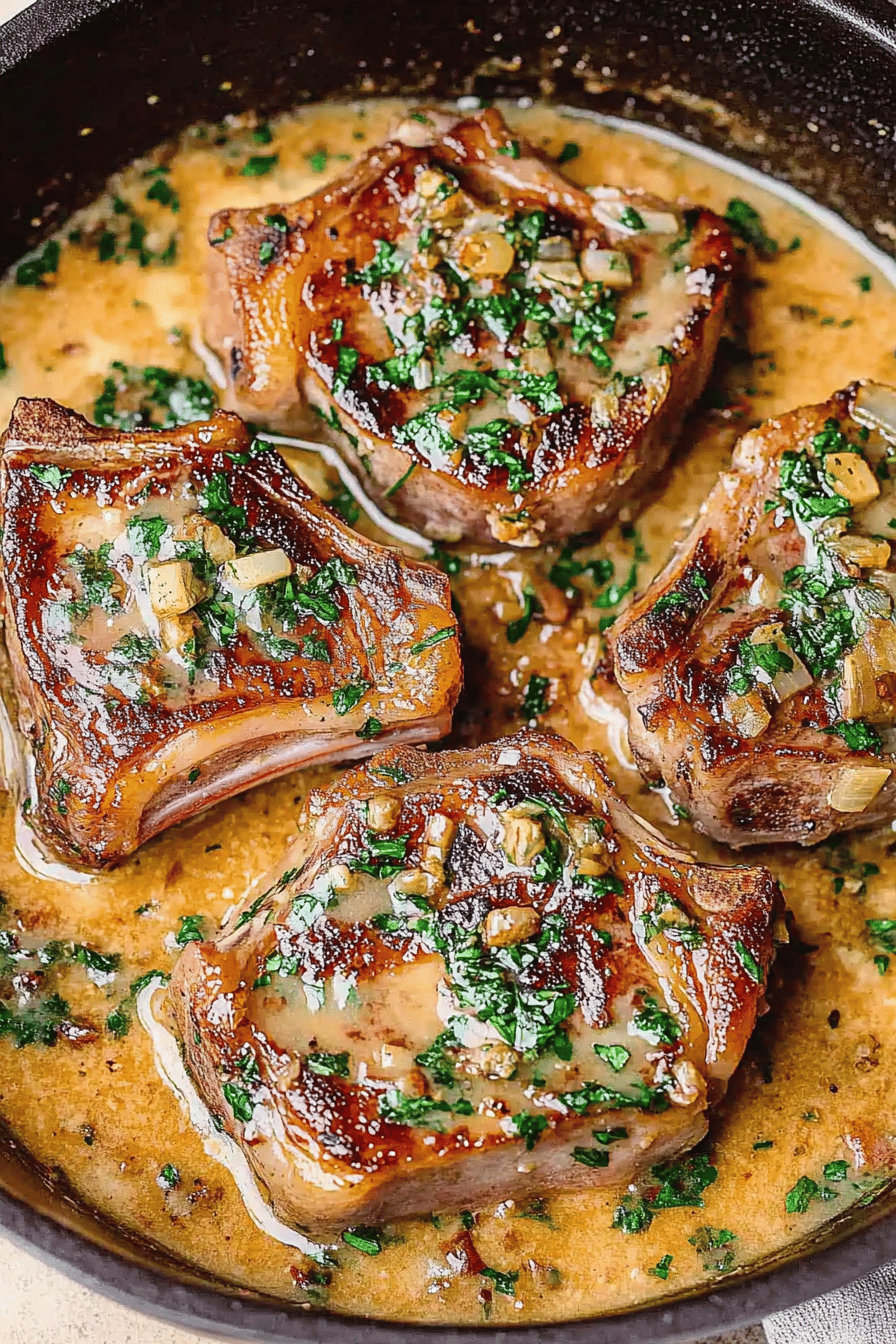 Lamb Chops Recipe slice on plate showing perfect texture and swirl pattern