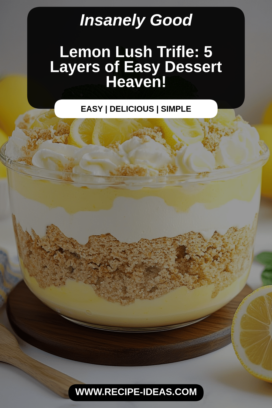 Lemon Trifle final dish beautifully presented and ready to serve