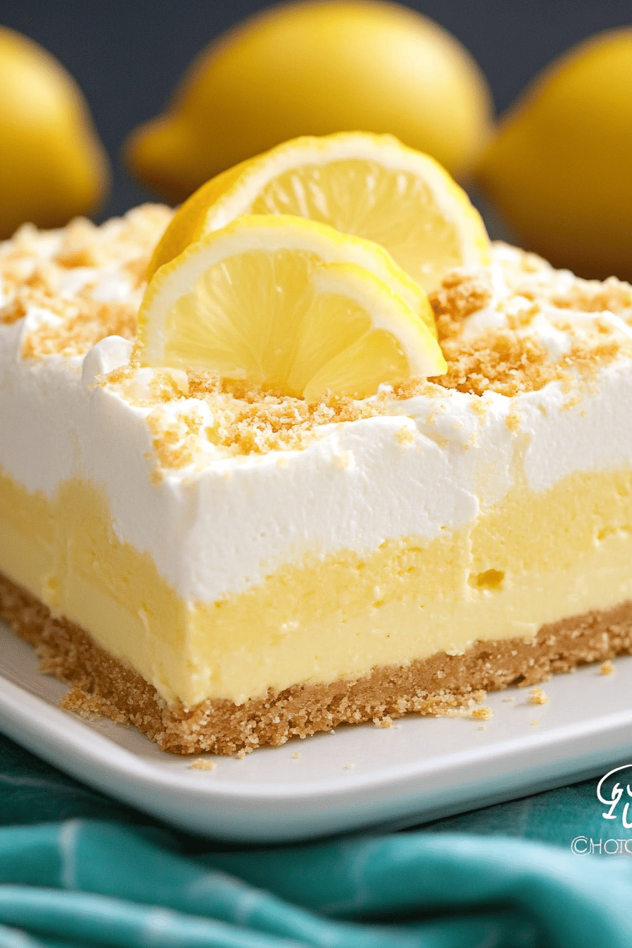Lemon cheesecake pudding
