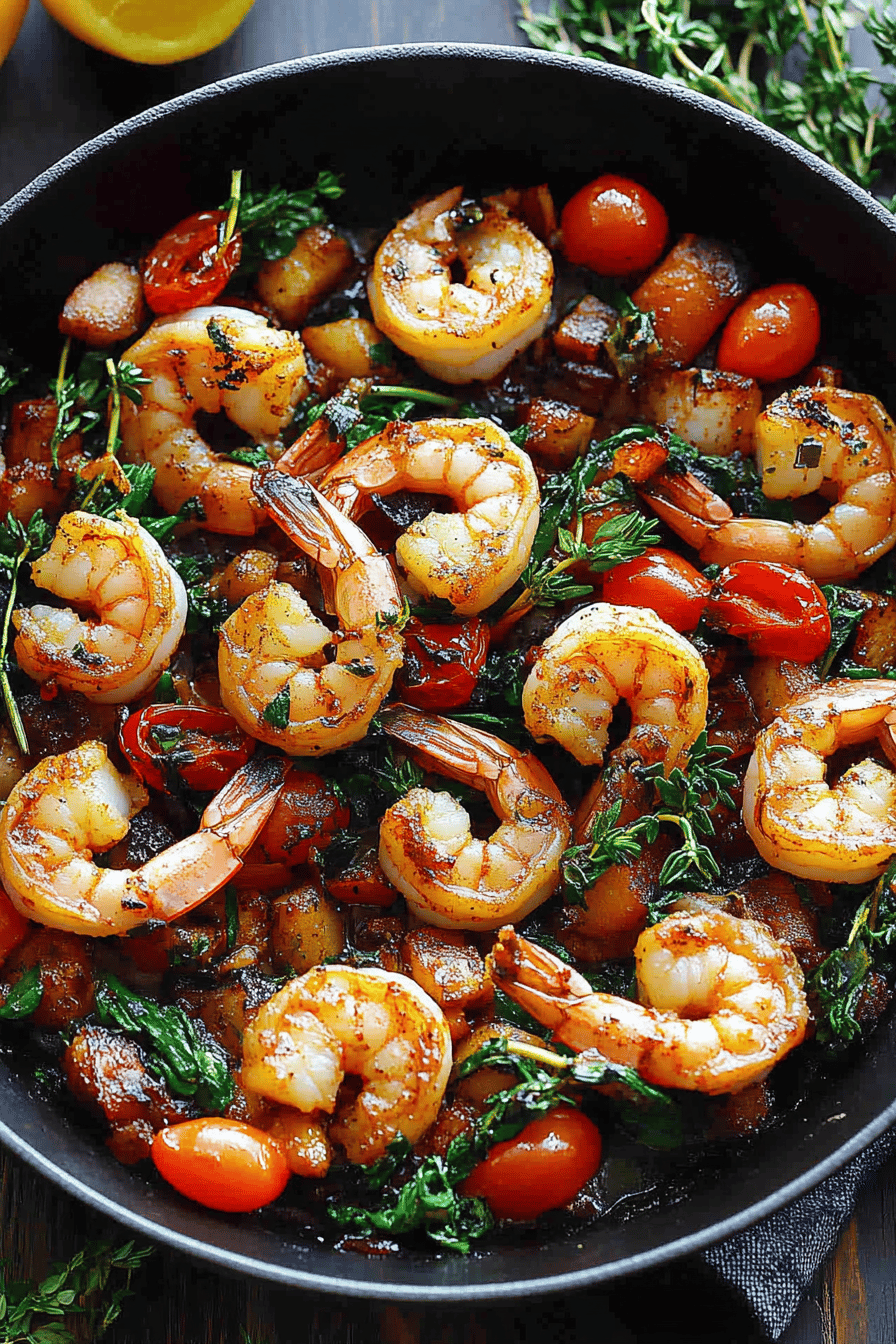 Mediterranean Shrimp Recipe slice on plate showing perfect texture and swirl pattern