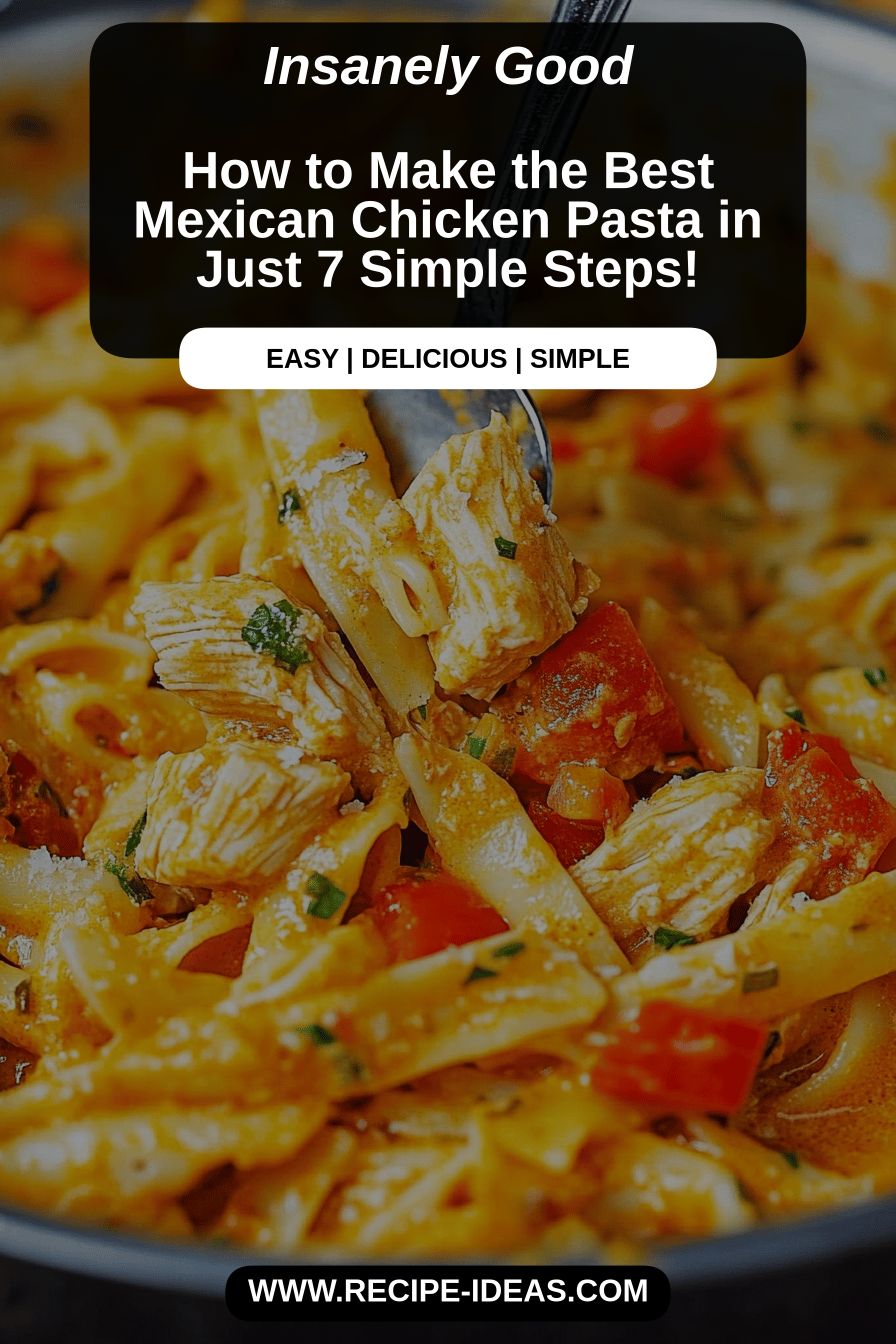 Mexican Chicken Pasta final dish beautifully presented and ready to serve