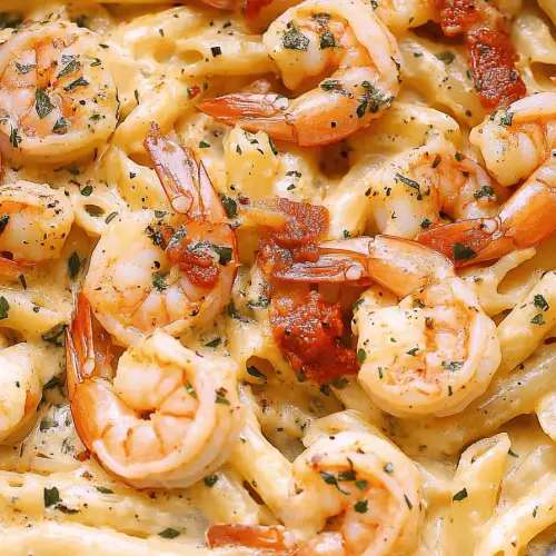 Mozzarella Shrimp Pasta