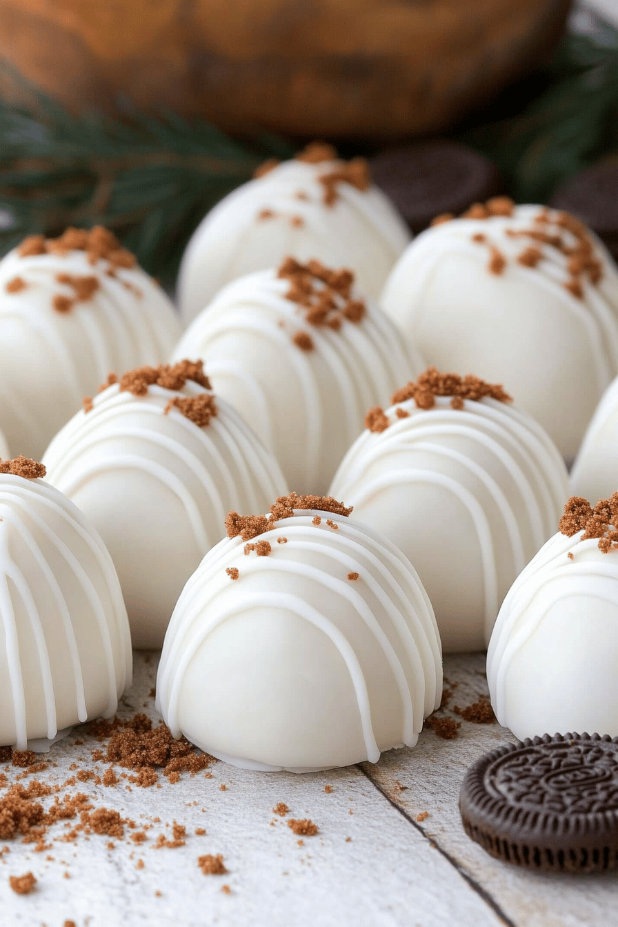 Oreo truffles slice on plate showing perfect texture and swirl pattern