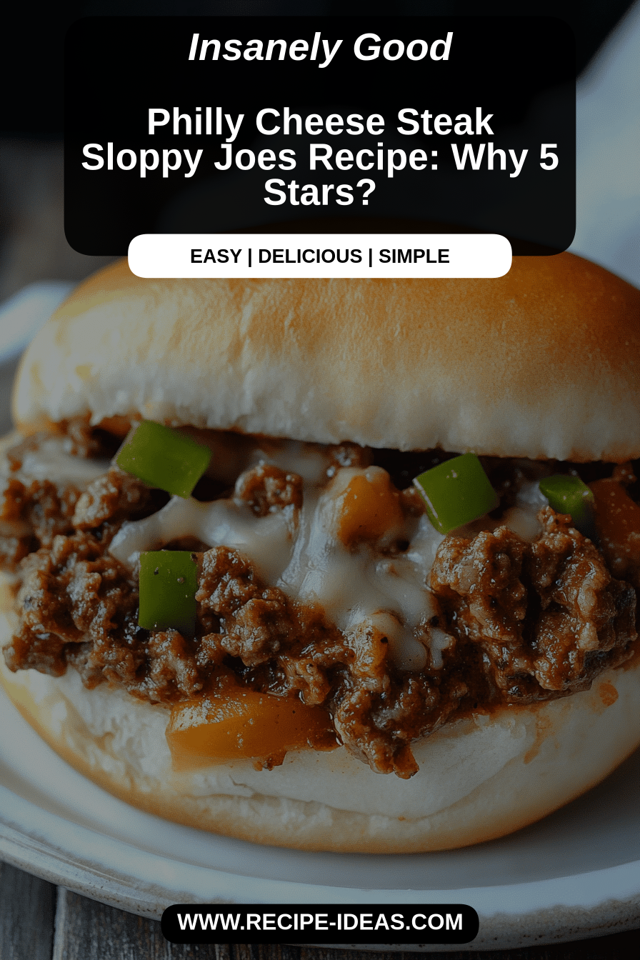 Philly cheese steak sloppy joes final dish beautifully presented and ready to serve