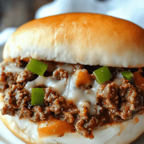 Philly cheese steak sloppy joes