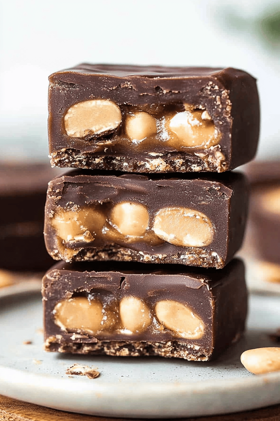 Protein bar recipe slice on plate showing perfect texture and swirl pattern