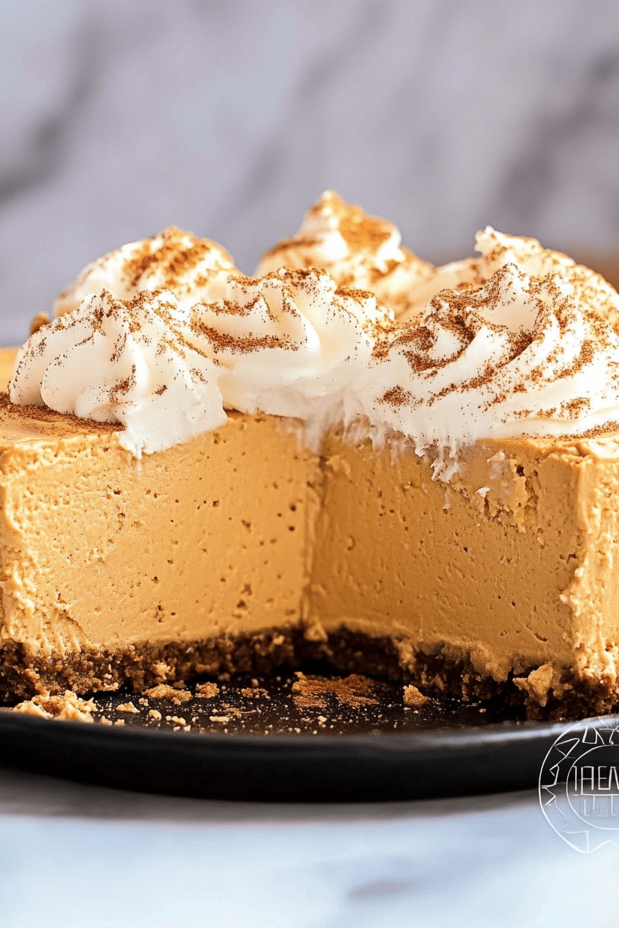 Pumpkin cheesecake ingredients organized and measured on kitchen counter