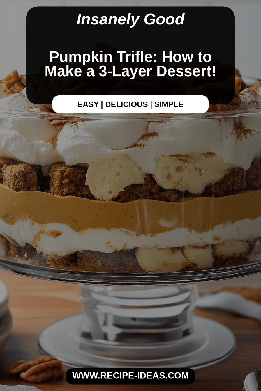 Pumpkin trifle final dish beautifully presented and ready to serve