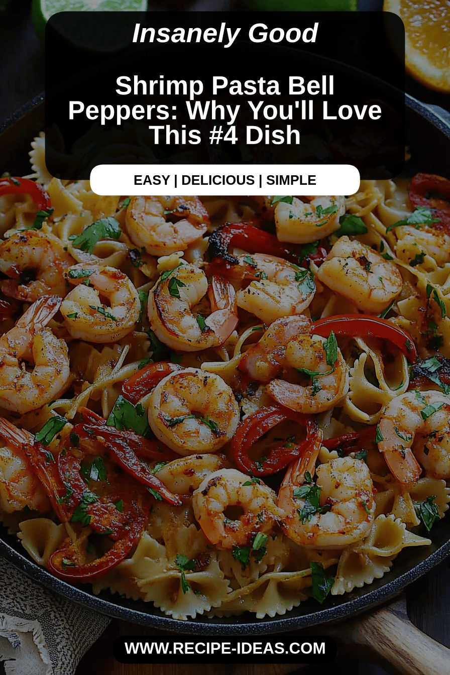 Shrimp pasta final dish beautifully presented and ready to serve