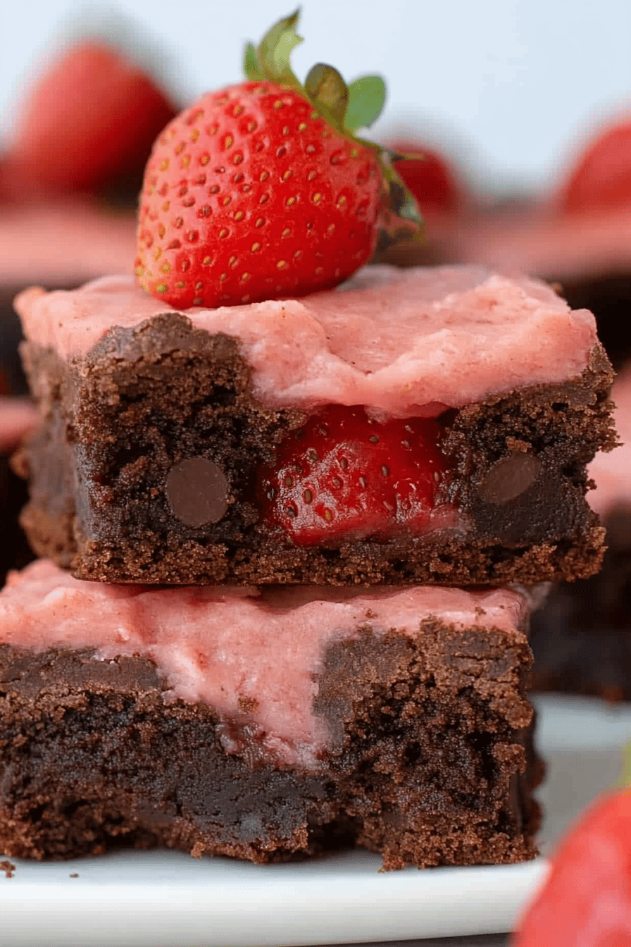 Strawberry Brownies ingredients organized and measured on kitchen counter