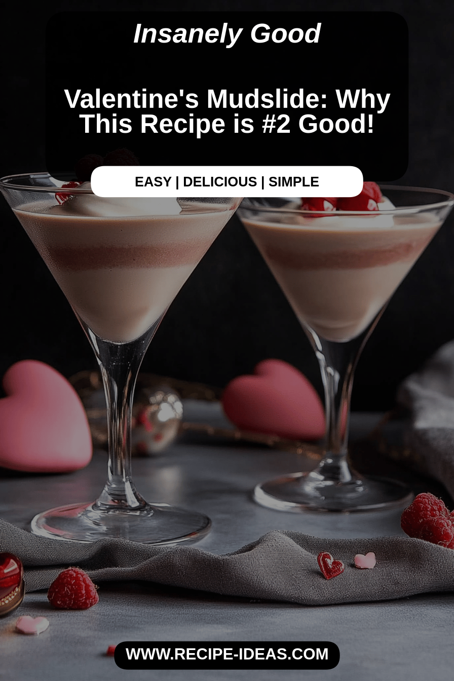 Valentine's mudslide recipe final dish beautifully presented and ready to serve