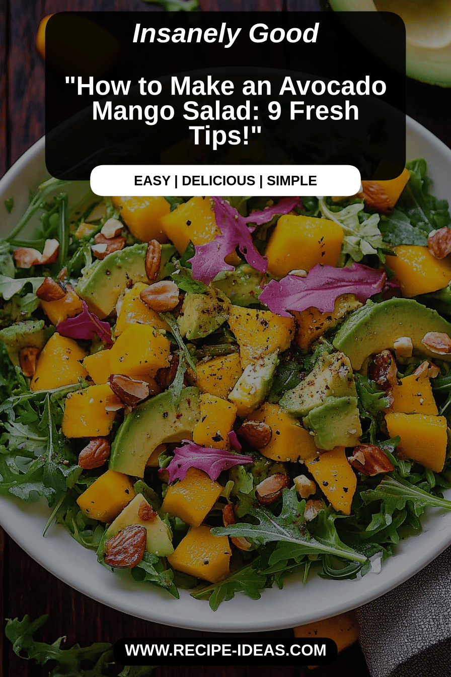avocado mango salad final dish beautifully presented and ready to serve