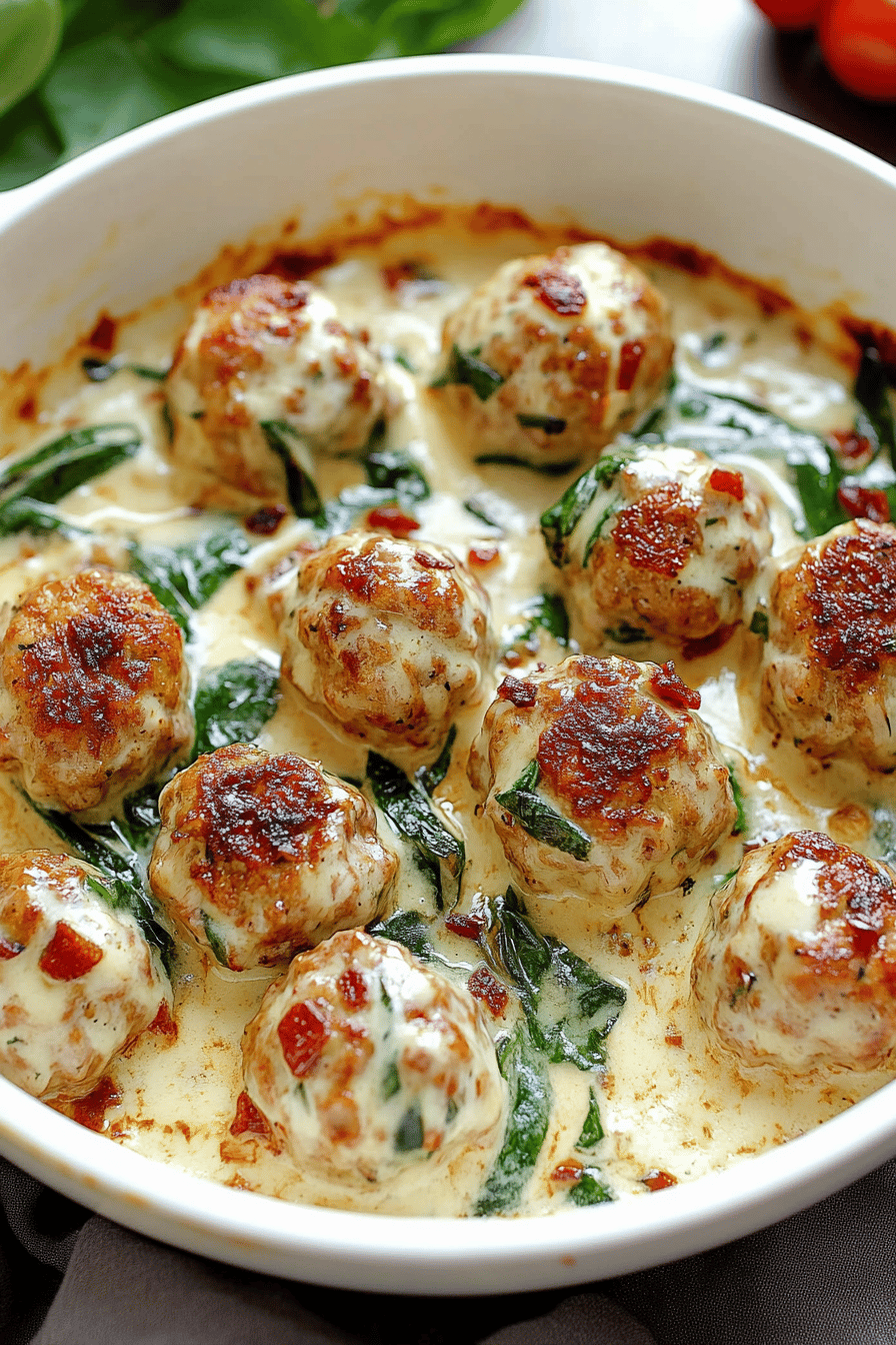 baked chicken meatballs ingredients organized and measured on kitchen counter