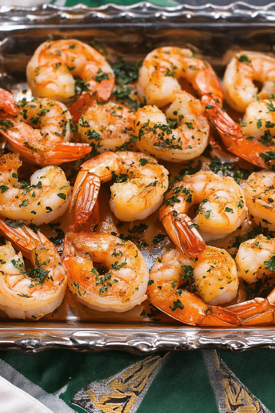 baked shrimp slice on plate showing perfect texture and swirl pattern