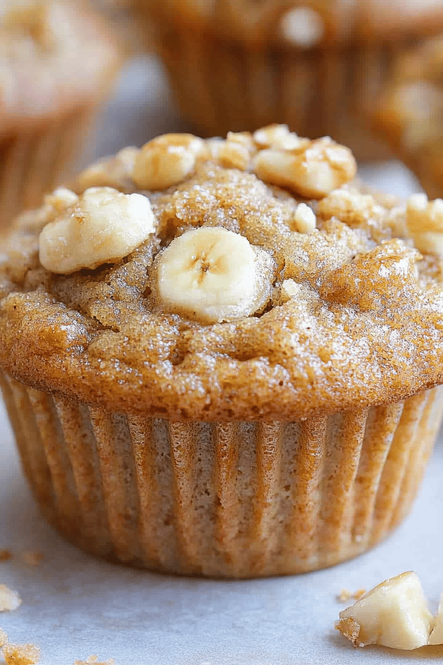 banana nut muffins ingredients organized and measured on kitchen counter