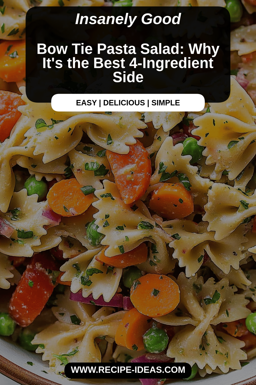 bow tie pasta salad final dish beautifully presented and ready to serve