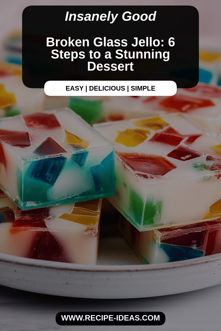 broken glass jello final dish beautifully presented and ready to serve