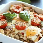 caprese egg bake