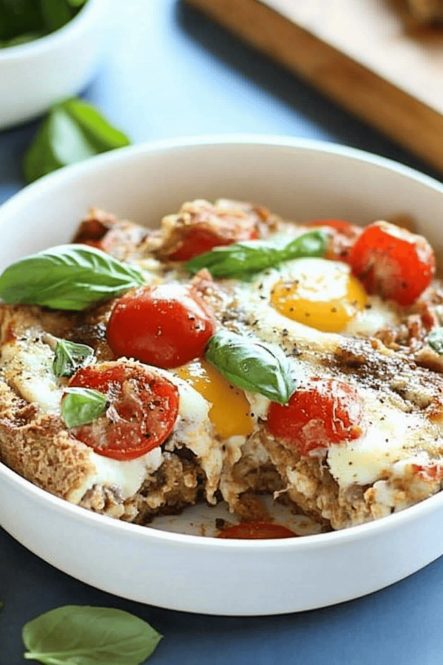 caprese egg bake