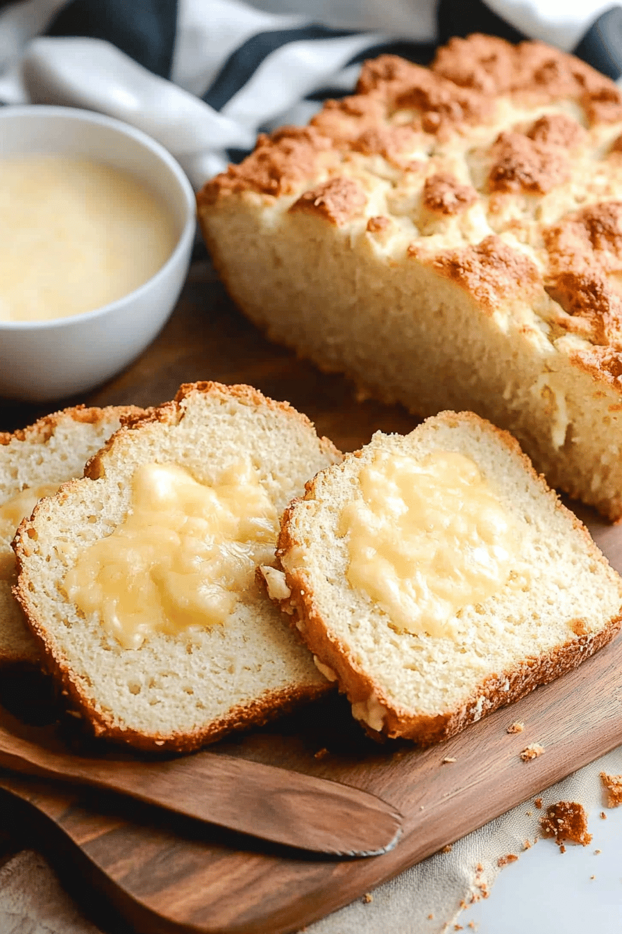 cheesy bread recipe slice on plate showing perfect texture and swirl pattern