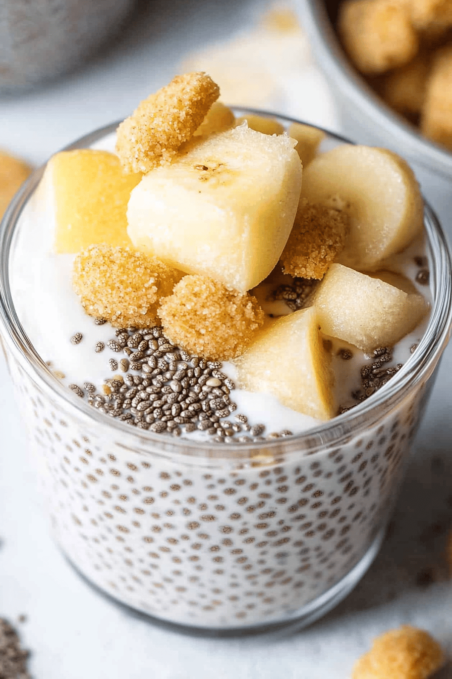 chia seed pudding ingredients organized and measured on kitchen counter