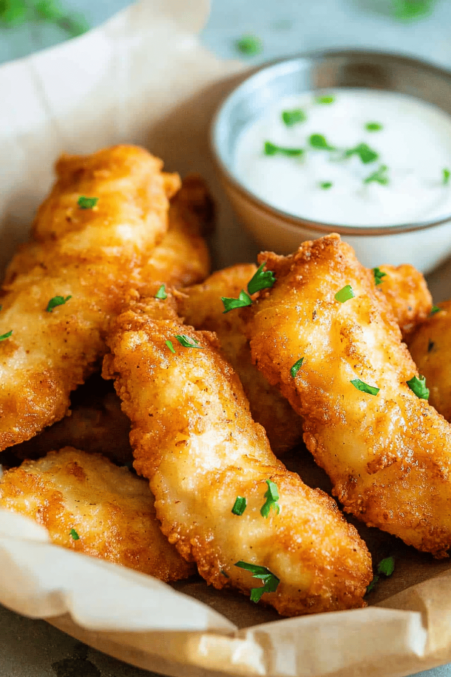 chicken tenders slice on plate showing perfect texture and swirl pattern