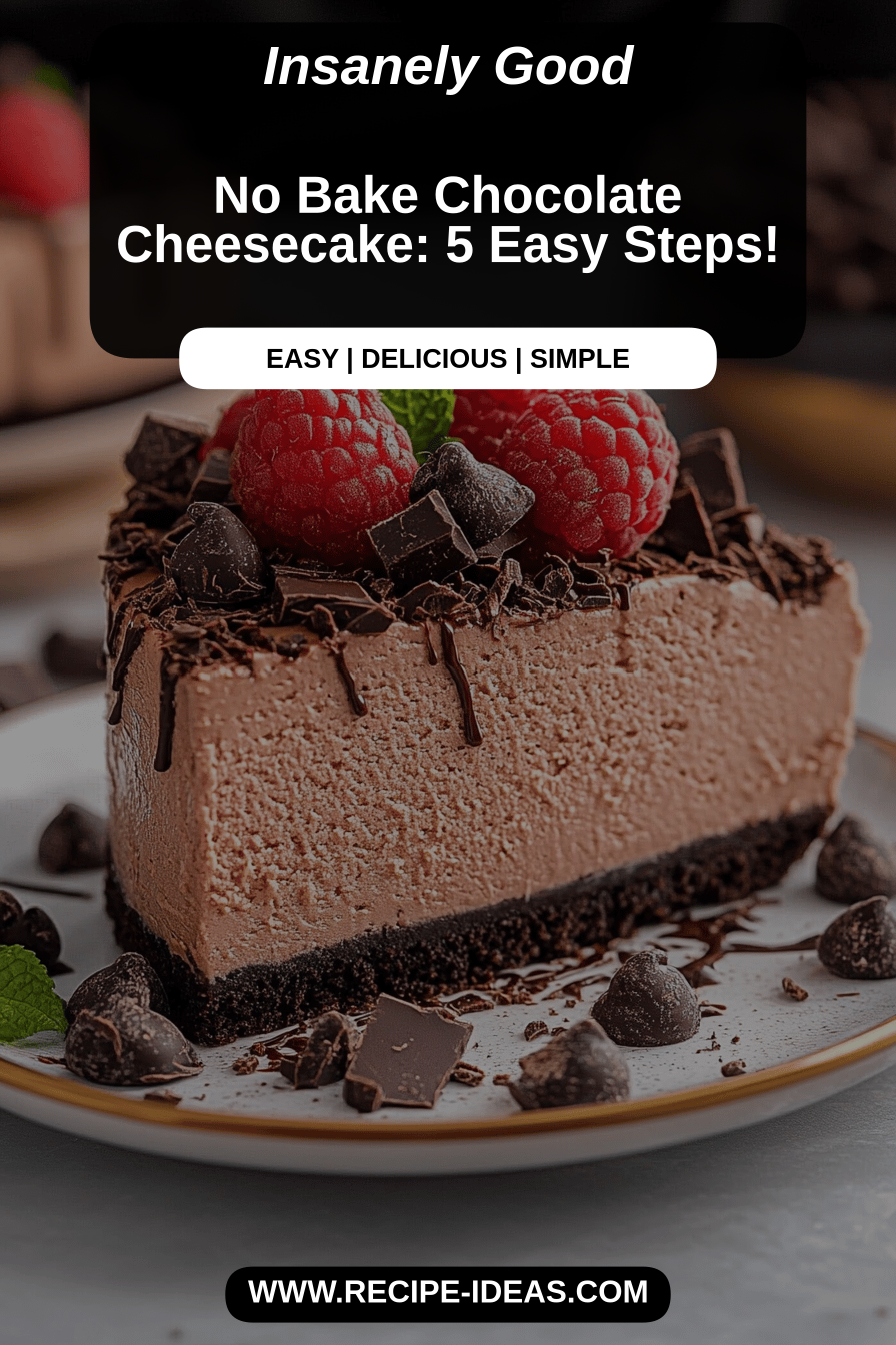 chocolate cheesecake final dish beautifully presented and ready to serve
