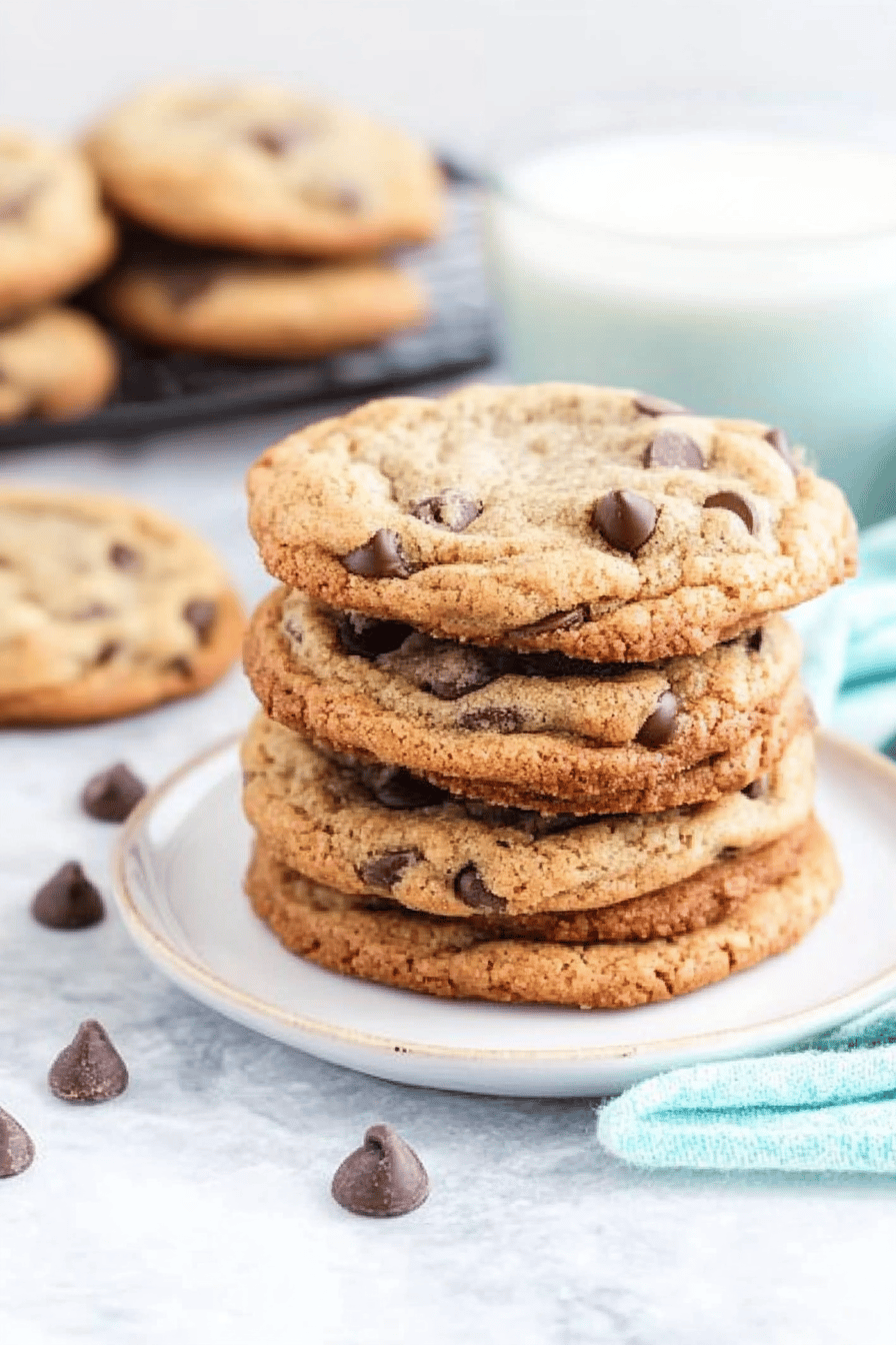 chocolate chip cookies ingredients organized and measured on kitchen counter