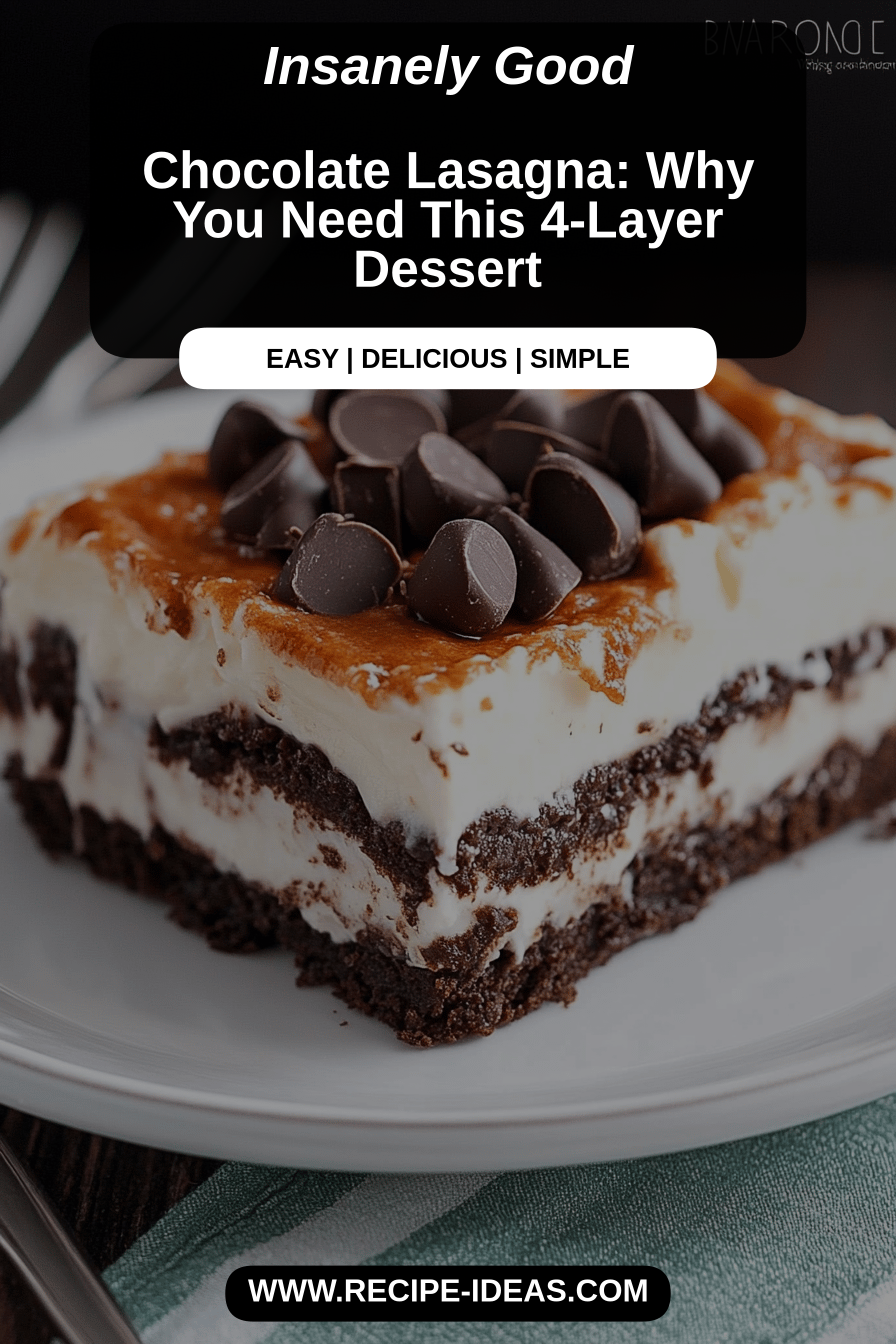 chocolate lasagna final dish beautifully presented and ready to serve