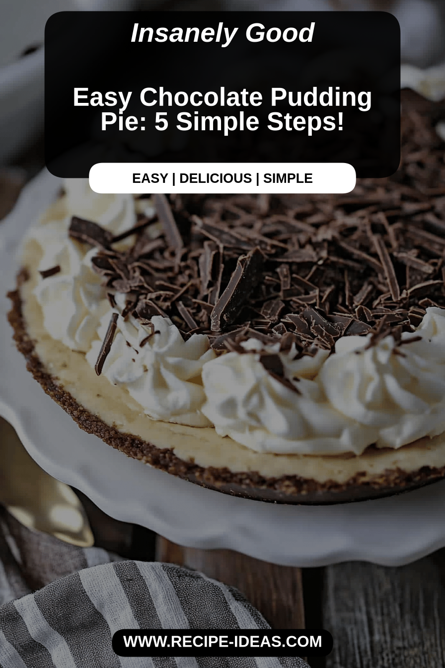 chocolate pudding pie final dish beautifully presented and ready to serve