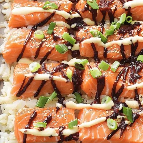 crispy rice salmon