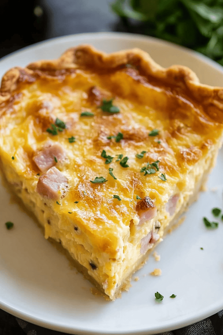 ham cheddar quiche