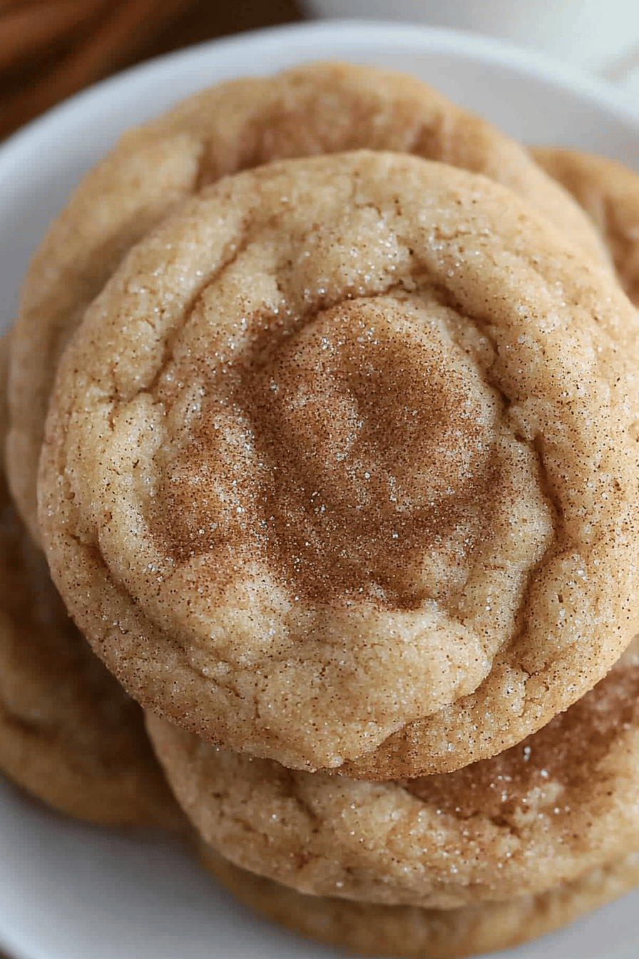 maple snickerdoodles slice on plate showing perfect texture and swirl pattern