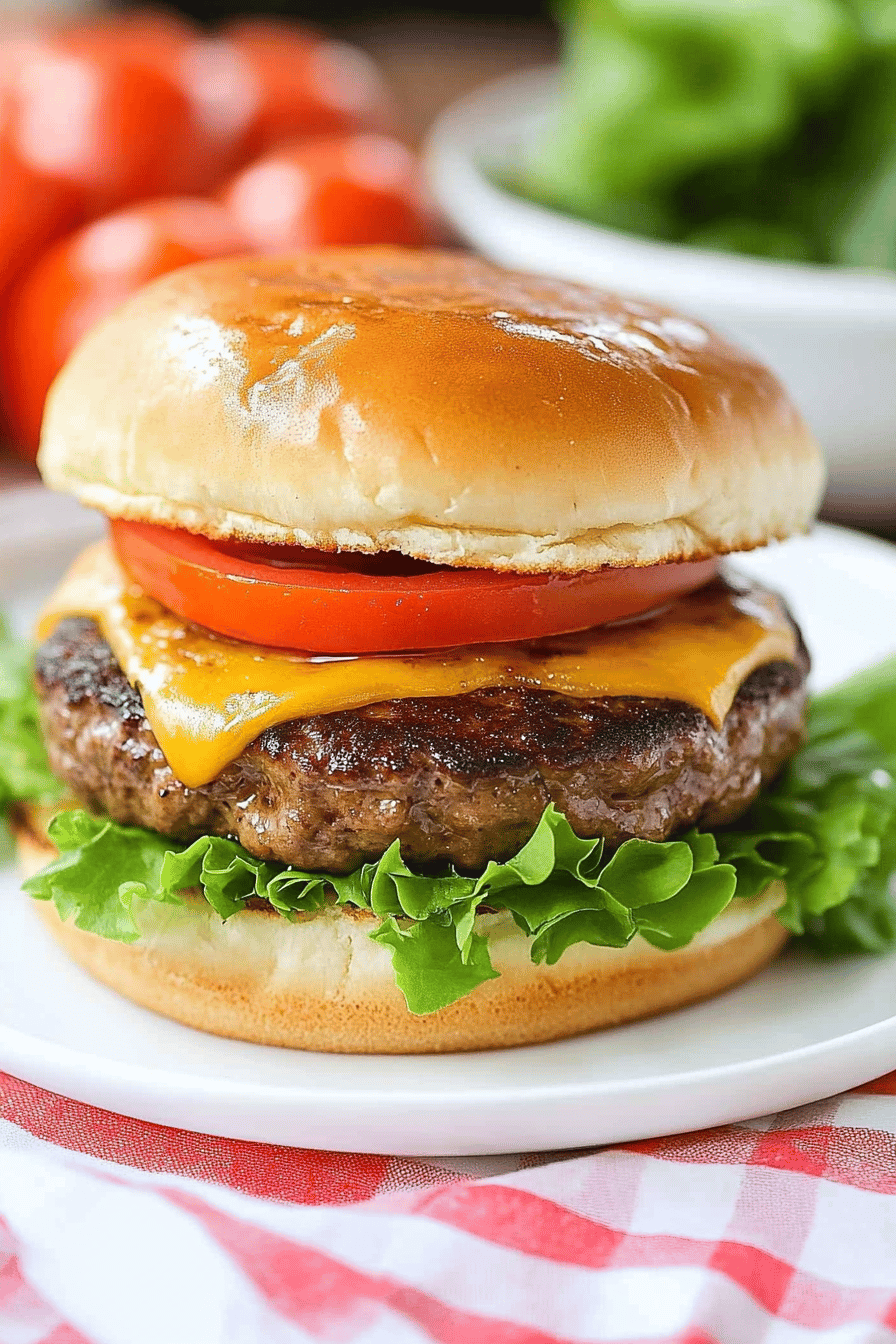 oven burgers slice on plate showing perfect texture and swirl pattern