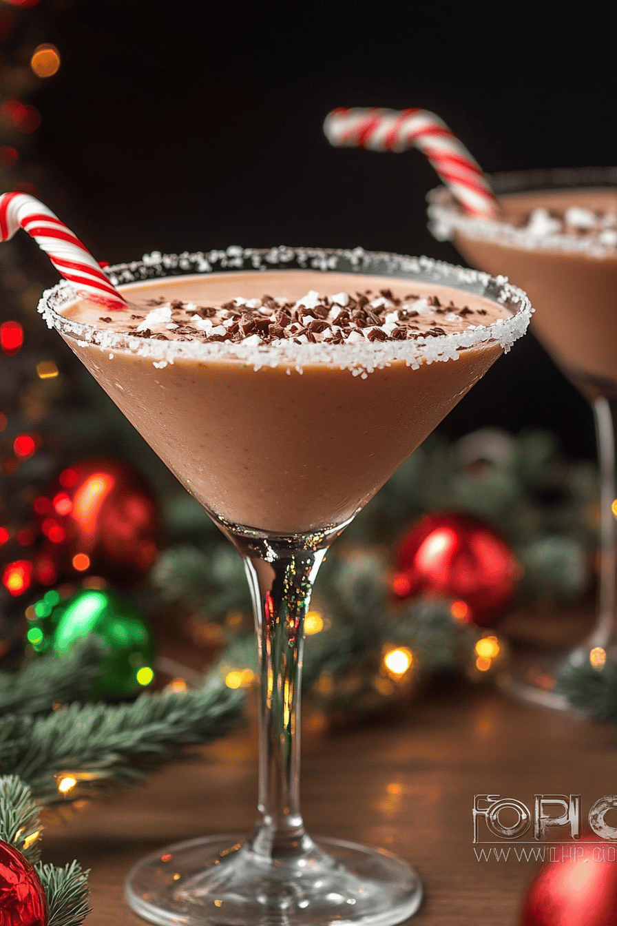 peppermint martini slice on plate showing perfect texture and swirl pattern