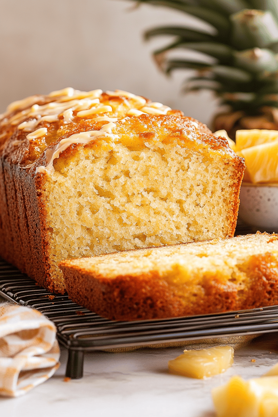 pineapple bread slice on plate showing perfect texture and swirl pattern