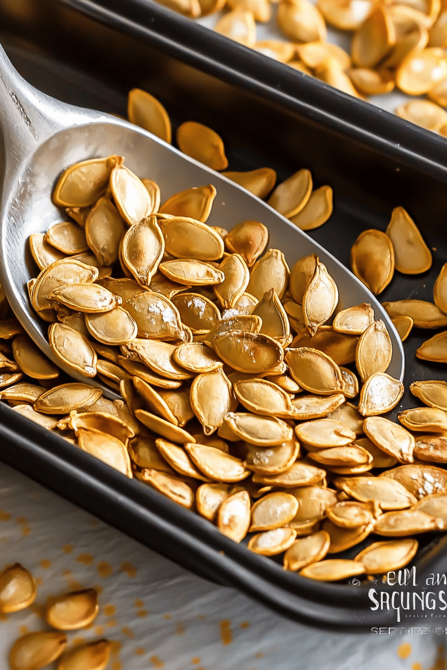 roasted pumpkin seeds ingredients organized and measured on kitchen counter