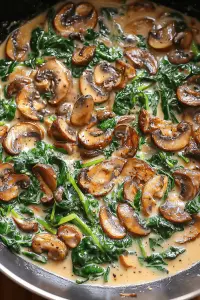 sauteed spinach mushrooms
