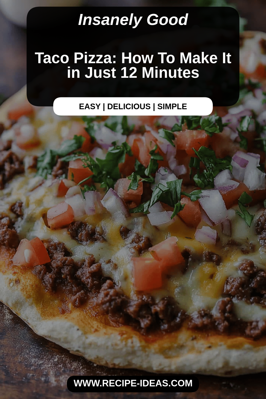 taco pizza final dish beautifully presented and ready to serve