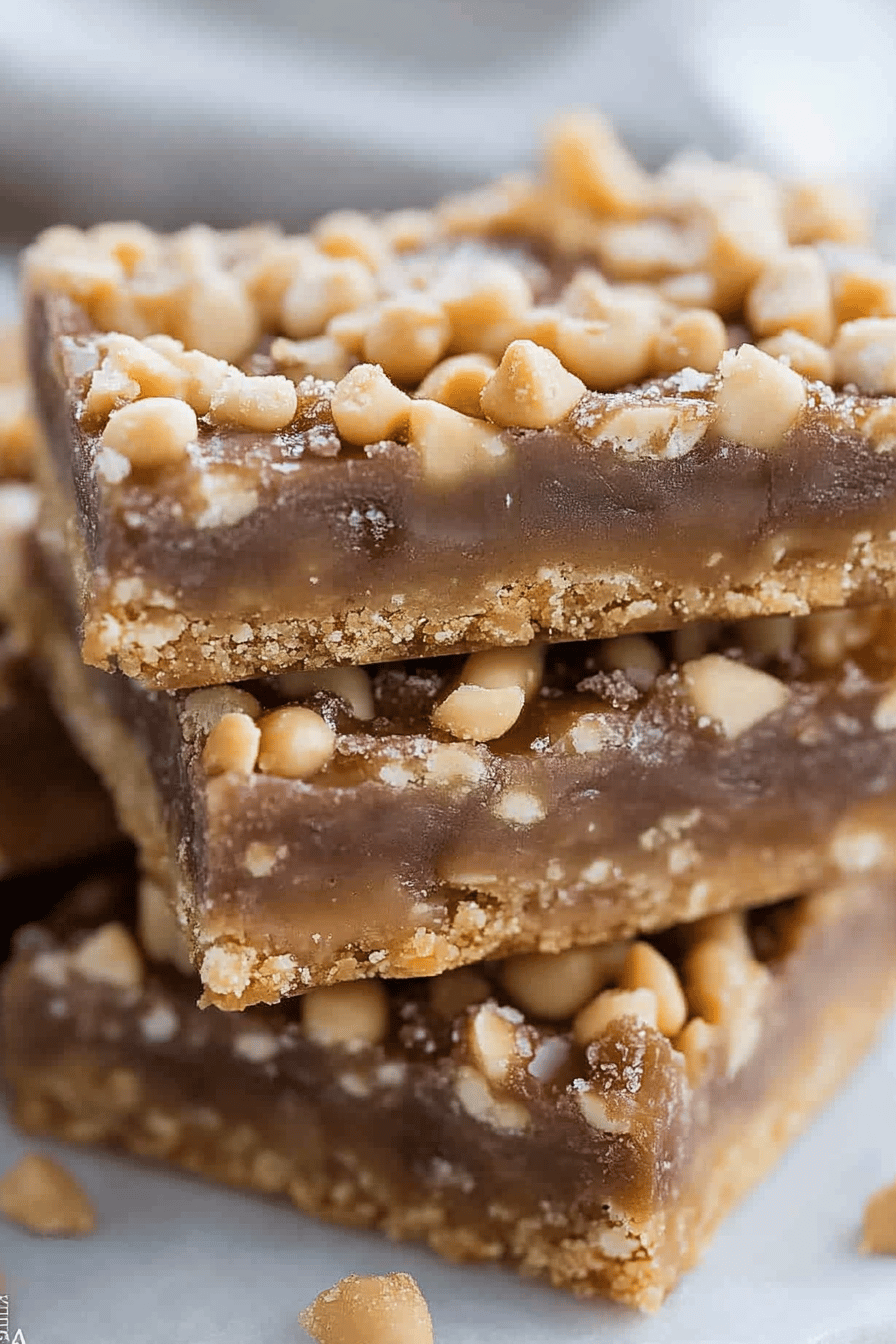 toffee bars ingredients organized and measured on kitchen counter