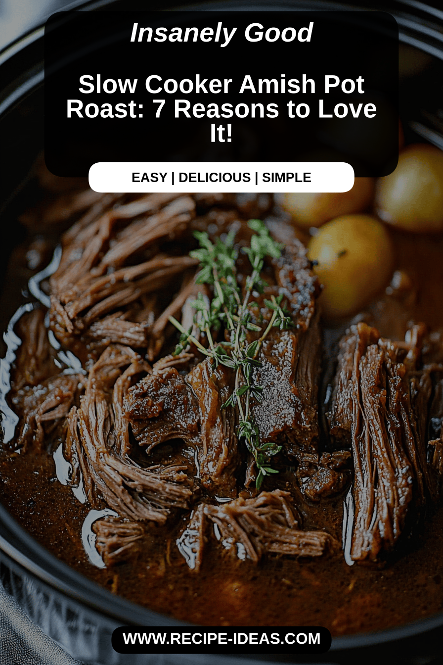 Amish pot roast final dish beautifully presented and ready to serve
