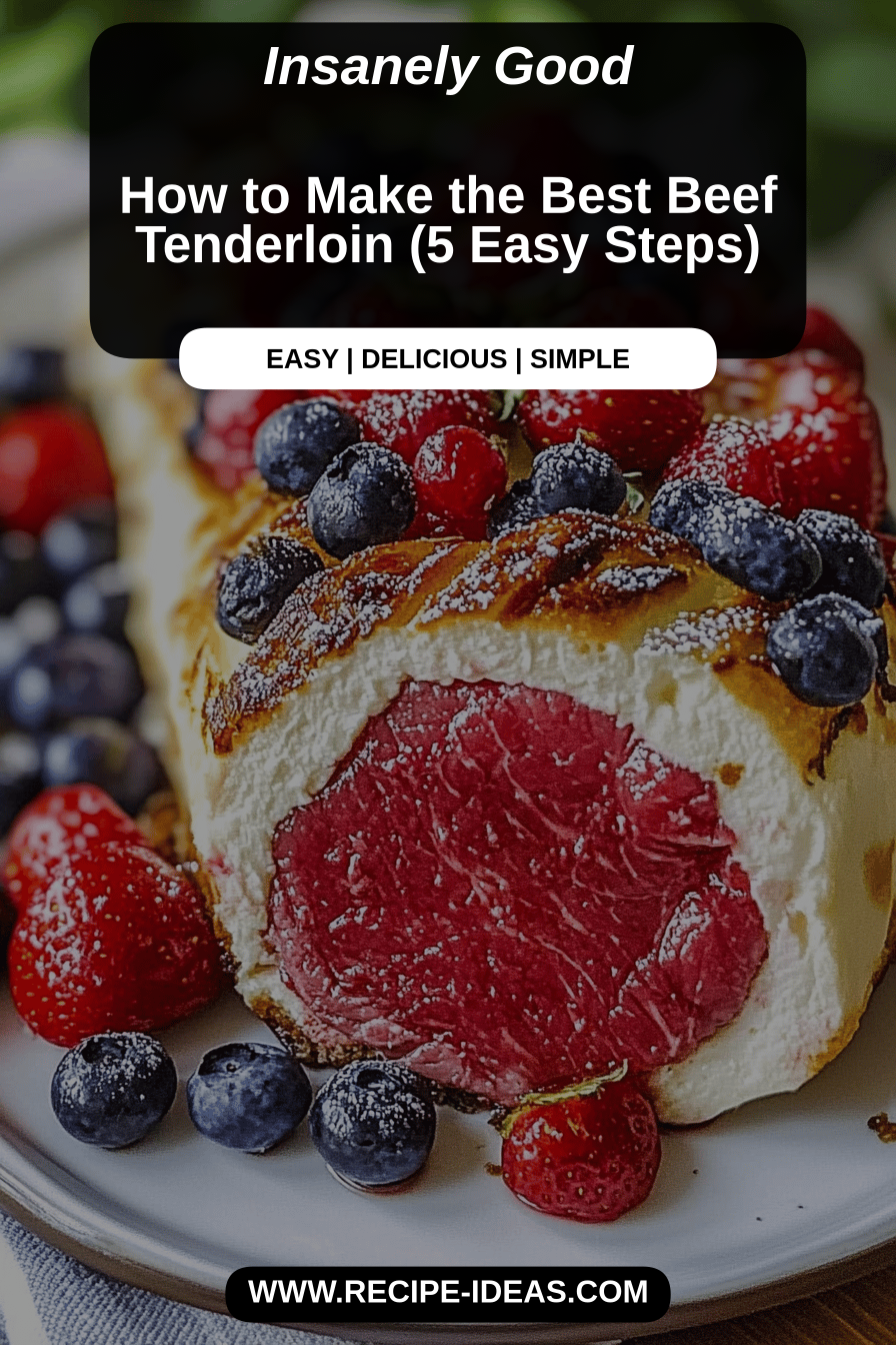 Beef tenderloin final dish beautifully presented and ready to serve