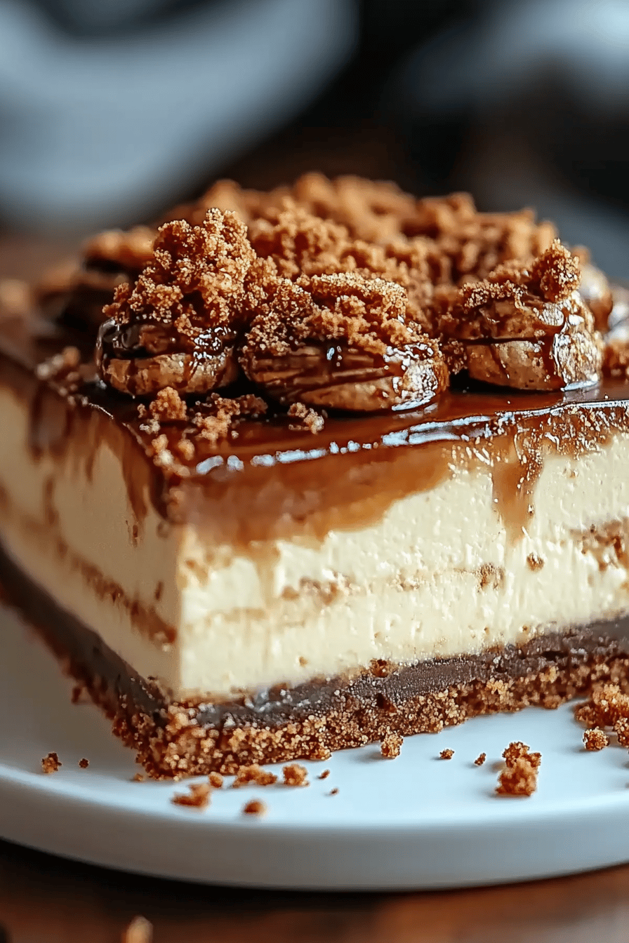 Biscoff cheesecake ingredients organized and measured on kitchen counter
