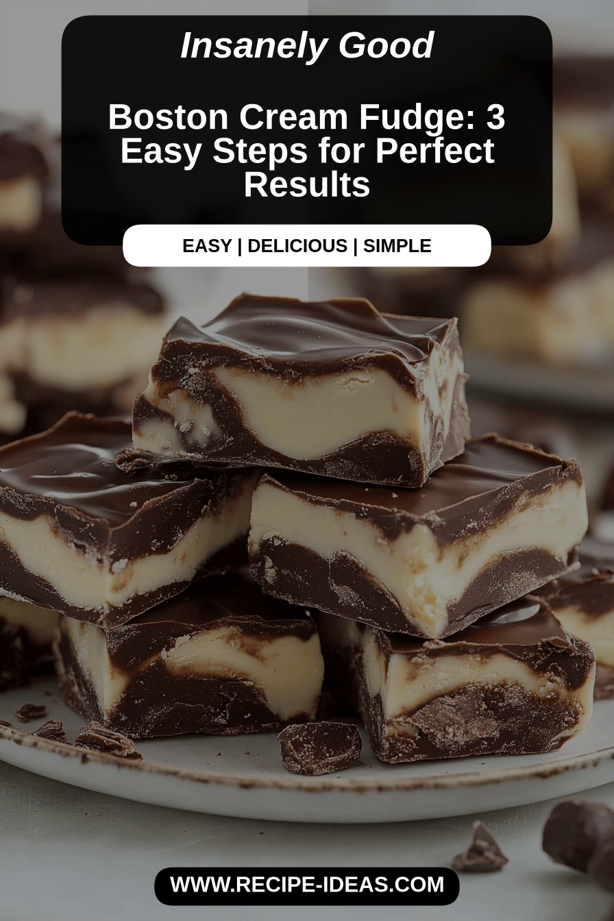 Boston cream fudge final dish beautifully presented and ready to serve