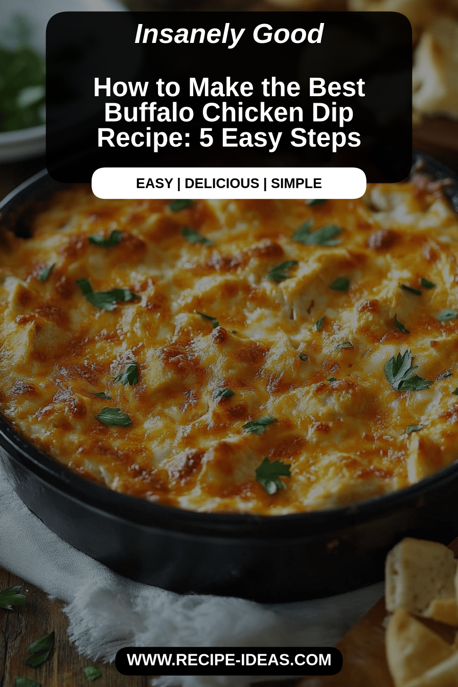 Buffalo chicken dip final dish beautifully presented and ready to serve