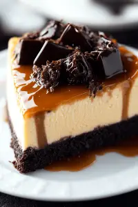 Caramel brownie cheesecake