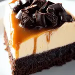 Caramel brownie cheesecake